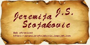 Jeremija Stojaković vizit kartica